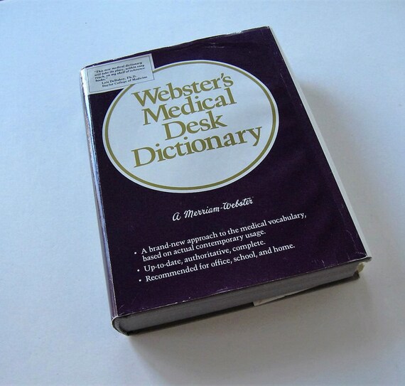 Vintage 1986 Webster S Medical Desk Dictionary Etsy