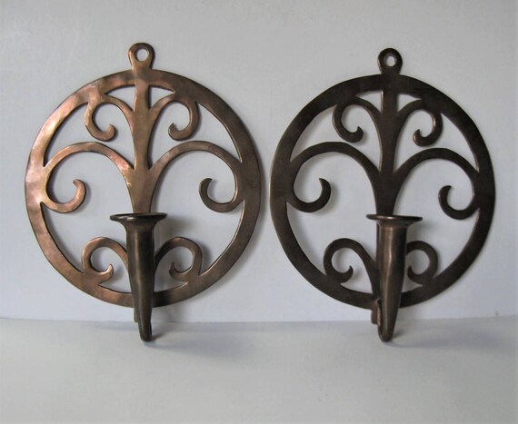 vintage brass circular wall