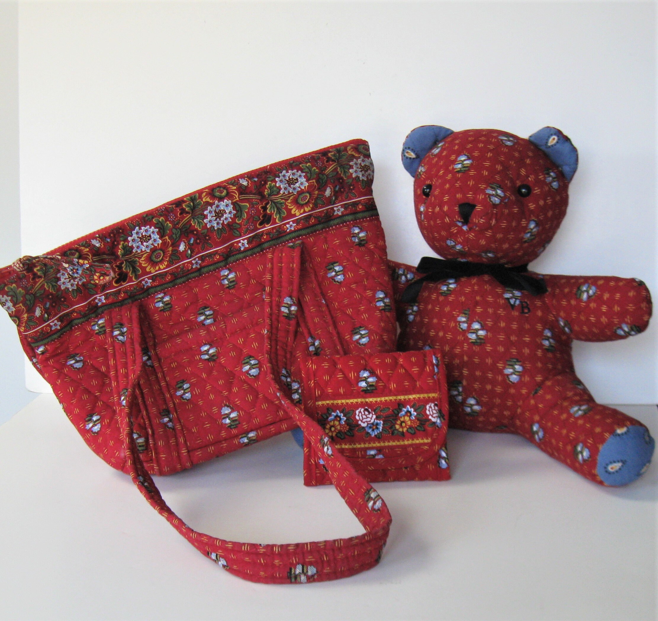 vera bradley red quilted purse