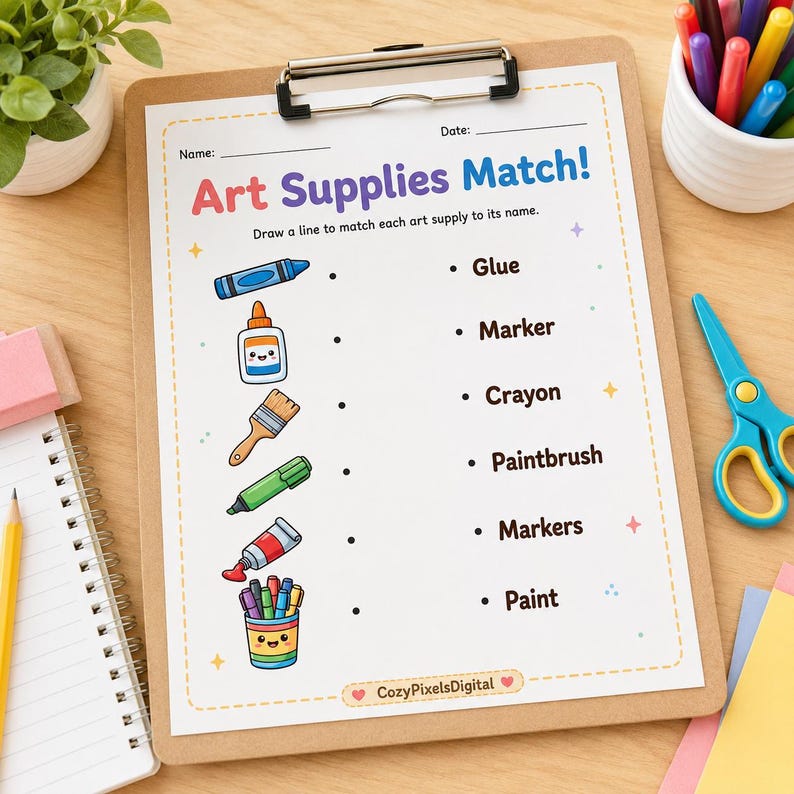 Art Class Clipart Bundle, 40 Transparent Pngs, School Supplies Digital ...