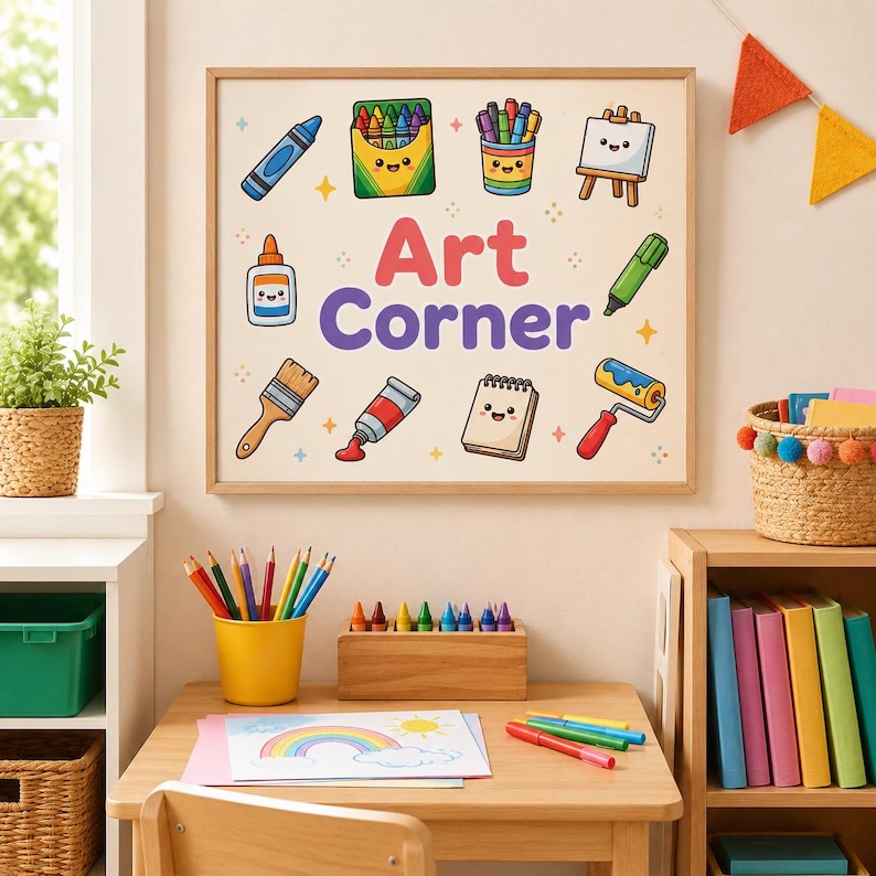 Art Class Clipart Bundle, 40 Transparent Pngs, School Supplies Digital ...