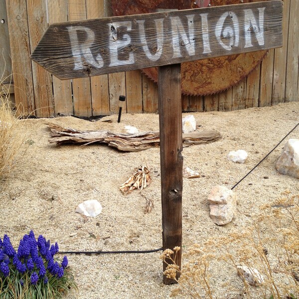 Wooden Rustic Sign for parties, receptions, reunions, weddings, graduations, gardens, yards, and homes