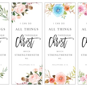 2023 LDS Youth Theme I Can Do All Things Through Christ Printable Bookmarks Instant Download 8x3 High Resolution 12 DESIGNS!