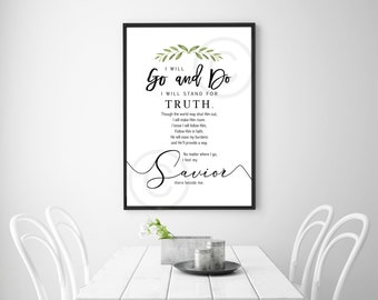 NEW LDS Young Women Theme Printable Instant Download 5x7 - Etsy