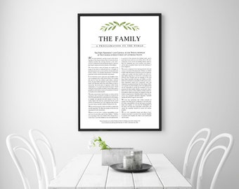 The Family A Proclamation to the World - Wall Art Digital Download - For Latter Day Saints
