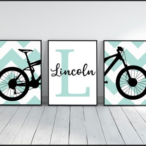 Specialized Mountain Bike Letter - Monogram Name Personalized Nursery Wall Art | 8x10 Digital Download | Made to order | Nursery Decor