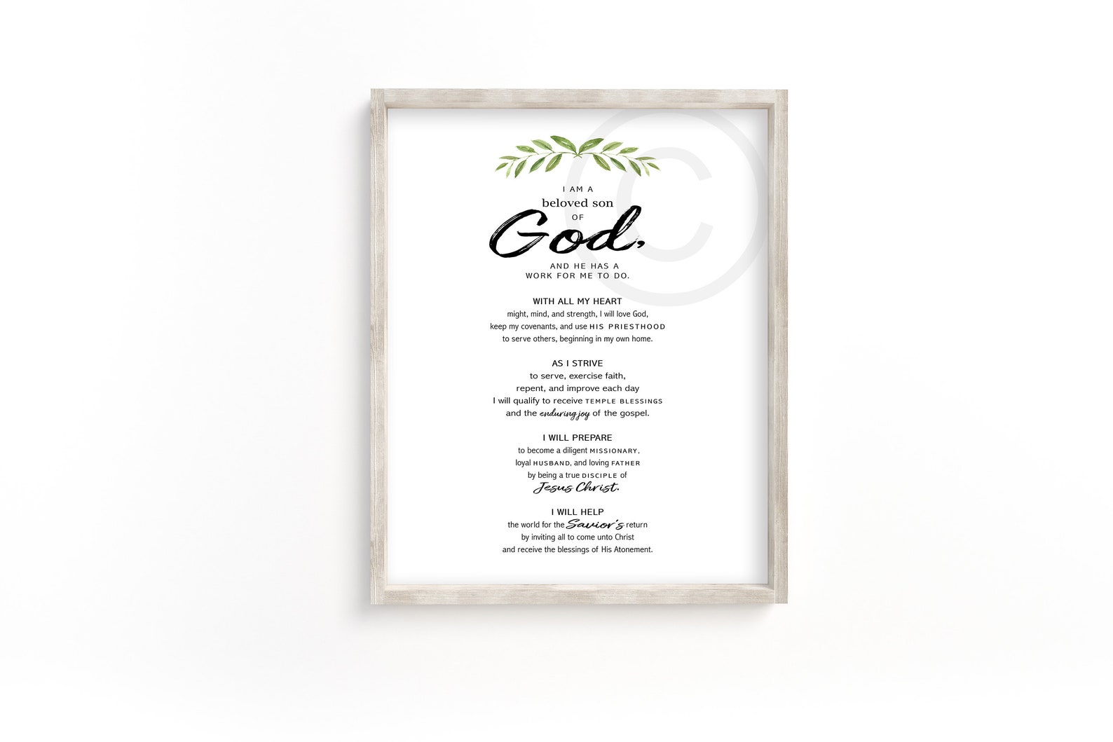 NEW Young Mens Theme Printable Wall Art New LDS Young Men's Theme 2020 ...