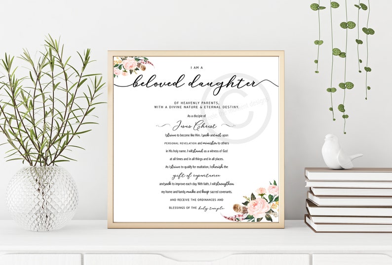 NEW YW Printable Wall Art New LDS Young Women's Theme - Etsy