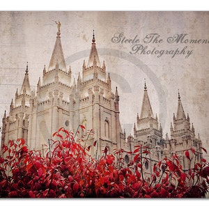 LDS Salt Lake City Utah Temple Art Antique Wall Art Instant Download, lds printables, lds gift, lds home decor