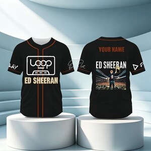 Ed Sheeran Loop Tour 2026 T-Shirt, Custom Name Jersey,Guitar Music Fan Gift,Live Show Outfit,North America 2026 Concert Graphic