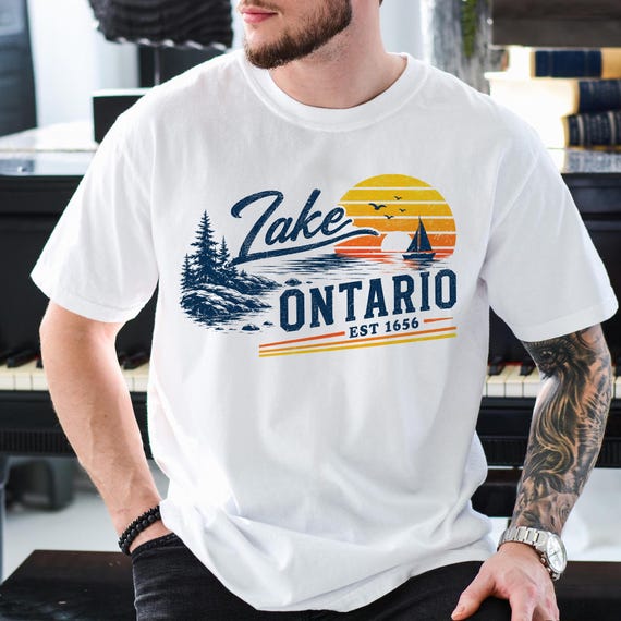 Lake Ontario Shirt, Canada Lake T-Shirt, Ontario Sunset Tee, Great Lakes Shirt, Lake Life Sweatshirt, Hoodie, Travel Gift