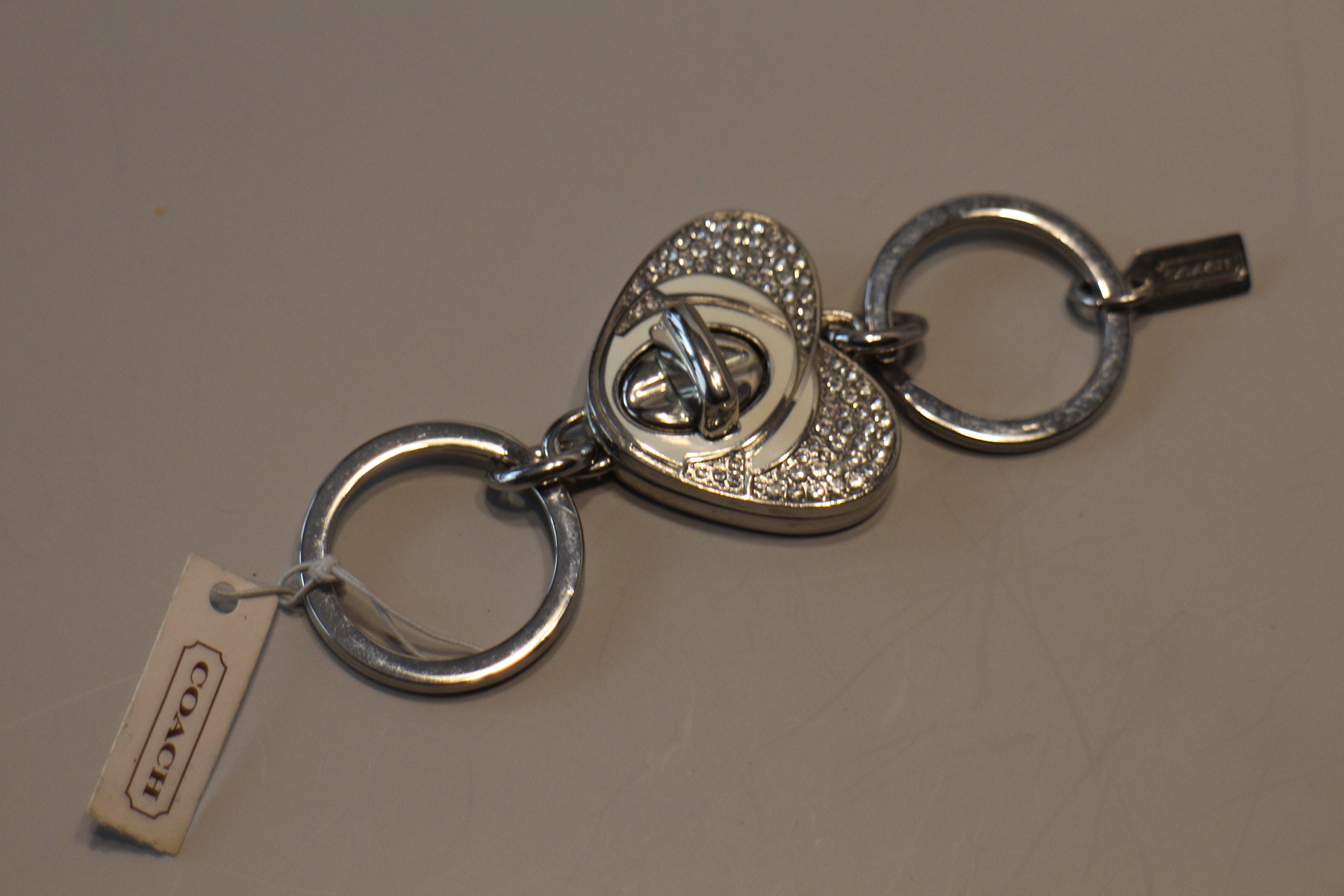 Coach Heart Key Chain