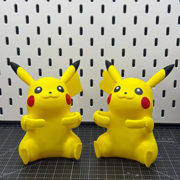 3D Printed Yellow Electric Mouse Curtain Hooks – Anime Nursery Decor