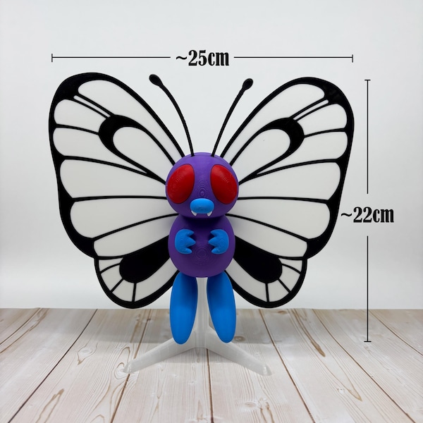 3D Printed Butterfree Curtain Tieback | Retro Game Inspired Nursery Decor