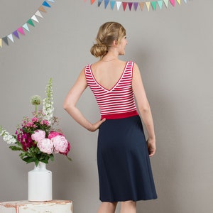 Maritime summer dress with V-neck Paula image 1