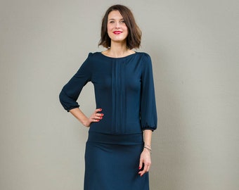 Dress "Melody", in darkblue