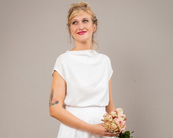 Wedding top Aennie in off-white