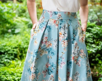 Pleated skirt with pockets - Valerie