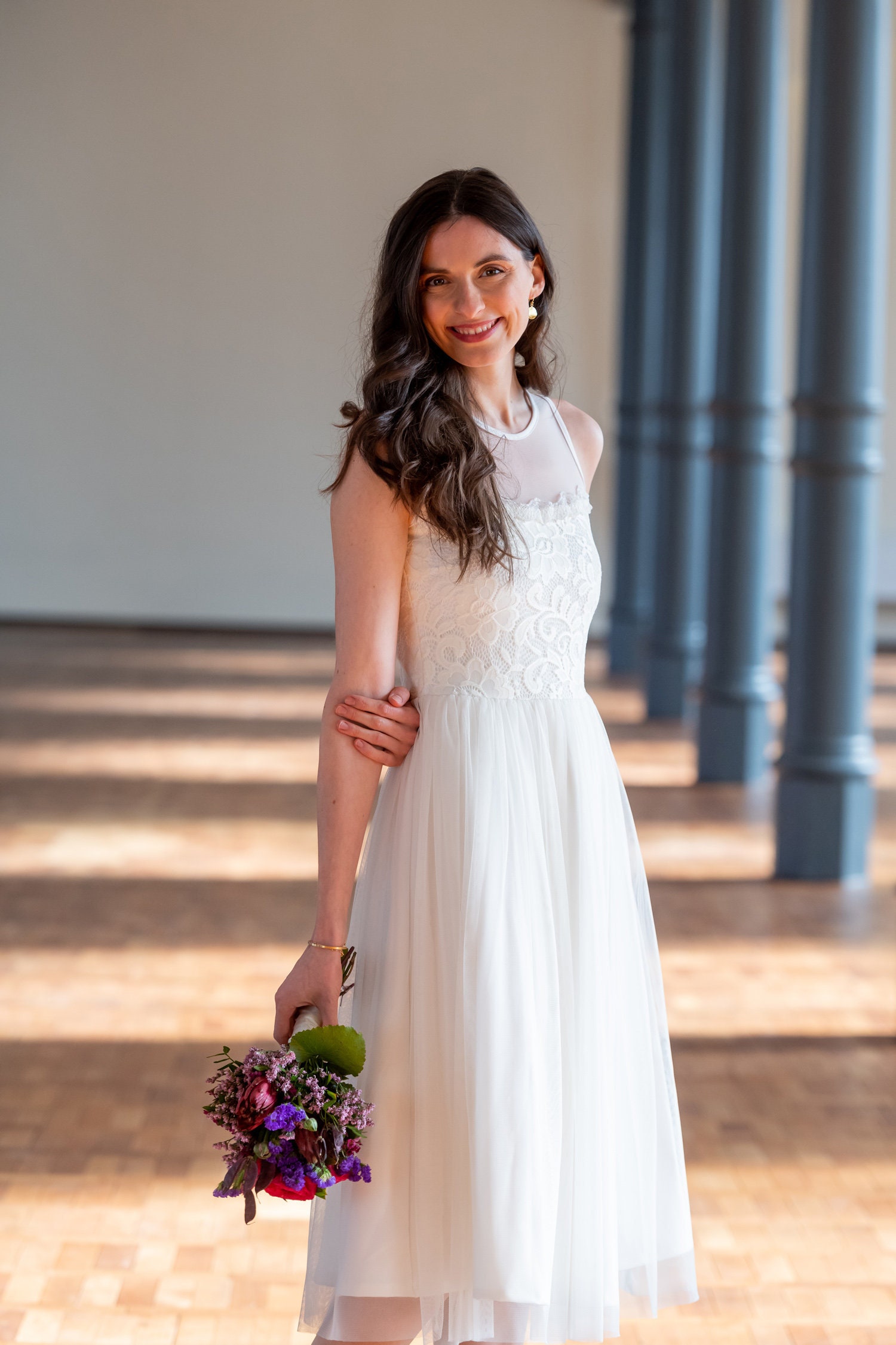 Wedding dress shop with shorts underneath