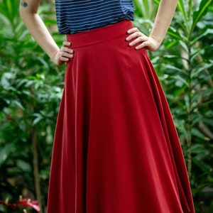 Swinging midi skirt in red JOY image 6