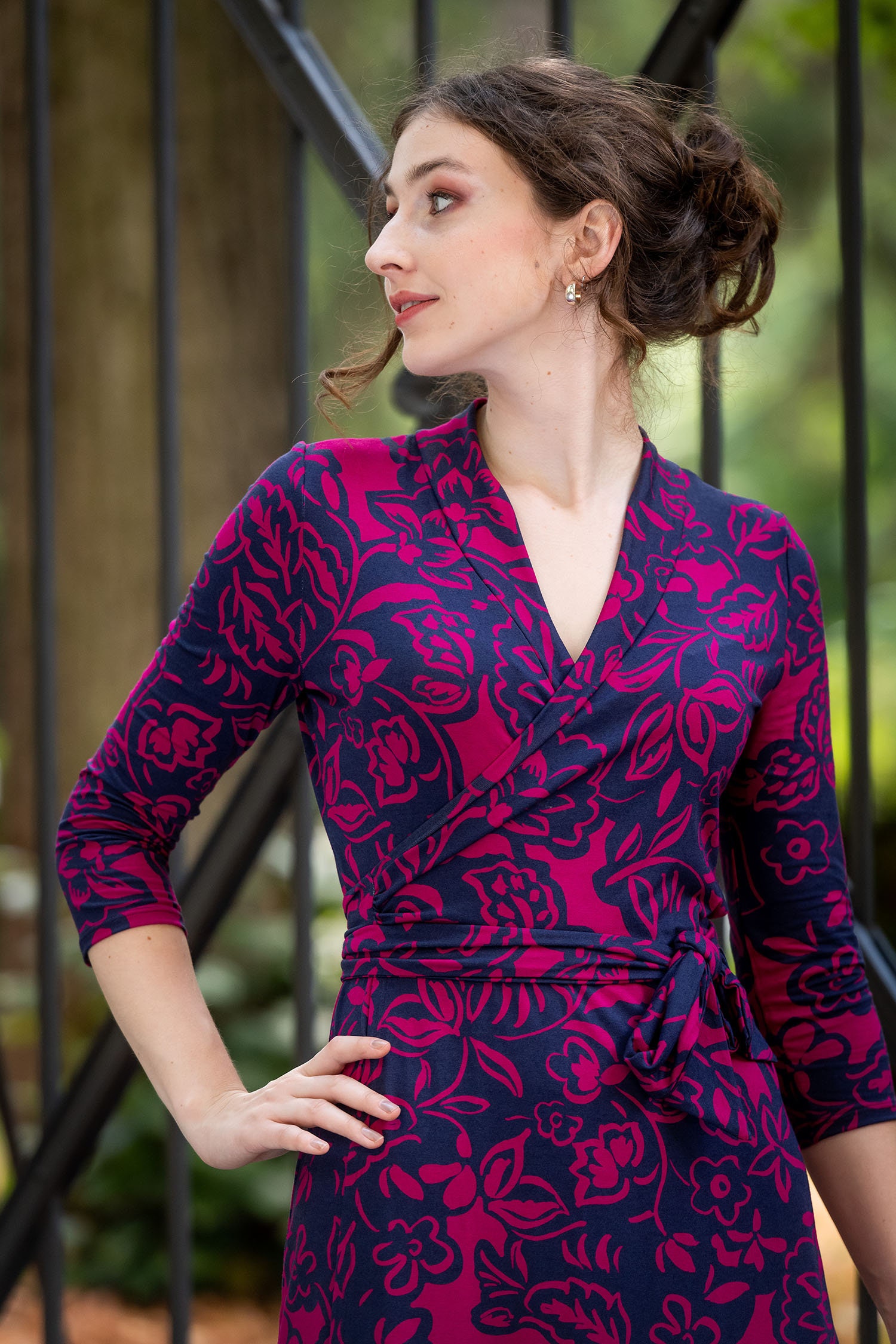 Wrap Dress Nursing Dress diana in Bluered Etsy