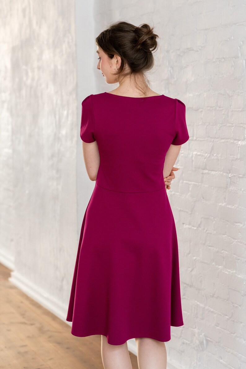 Dress with asymmetric neckline Alice image 5