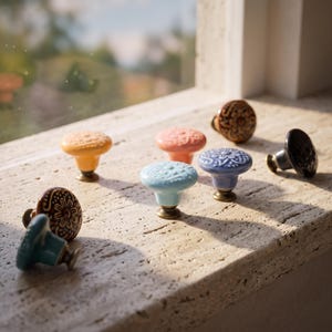 Elegant Floral Furniture Hardware for Dresser, Wardrobe & Cabinet Upgrade
