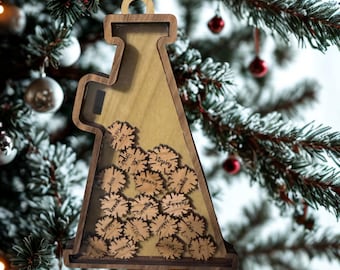 4D Cheer Ornament Shaker SVG | Layered Laser Cut File (Digital Download)