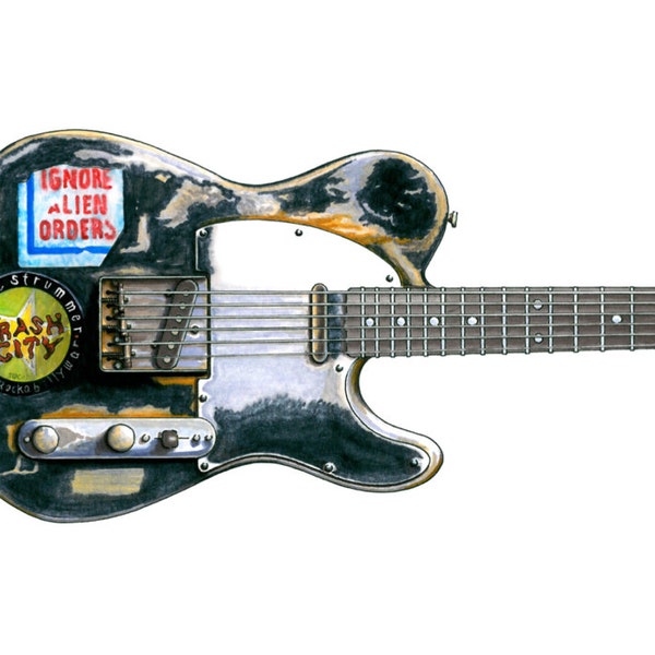 Joe Strummer's Fender Telecaster Greeting Card, DL size