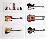 Jimmy Page 39 s Guitars, Pack of 6 Greeting Cards, DL size