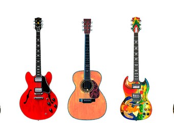 John Lennon/'s Guitars Pack of 6 Greeting Cards DL size