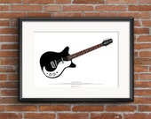 Jimmy Page 39 s Danelectro 3021 guitar ART POSTER A2 size