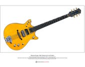 Malcolm Young s Gretsch 6131 Jet Firebird Limited Edition Fine Art Print A3 size