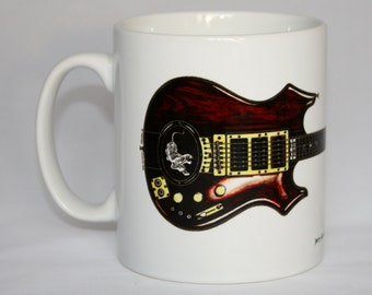 Guitar Mug. Jerry Garcia's Tiger guitar illustration.