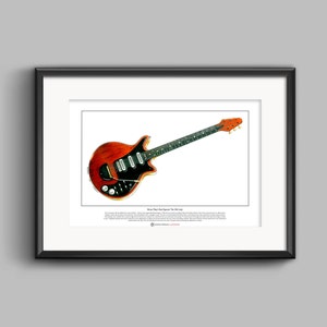 Brian May's Red Special Signed Limited Edition Fine Art Print A3 size image 3