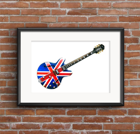 Buy Noel Gallagher s 1960 s Epiphone Sheraton Union Jack POSTER