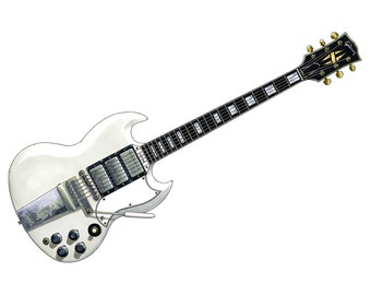 Impresión Gibson SG Custom CANVAS de 1964 de Keith Richards