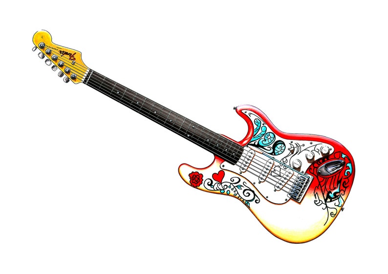 Jimi Hendrixs Fender Stratocaster Used at Monterey CANVAS Etsy