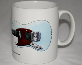 Guitar Mug. Kurt Cobain's Fender Mustang Custom