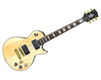 Gibson Les Paul Custom CANVAS PRINT de Mick Ronson de 1968