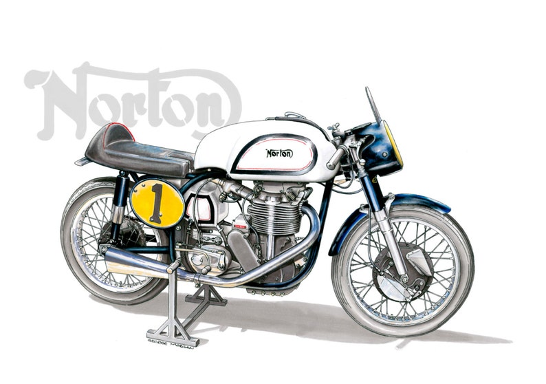 A6 size Matchless G50 Greeting Card 