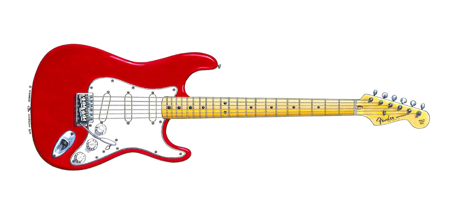 David gilmour online red stratocaster