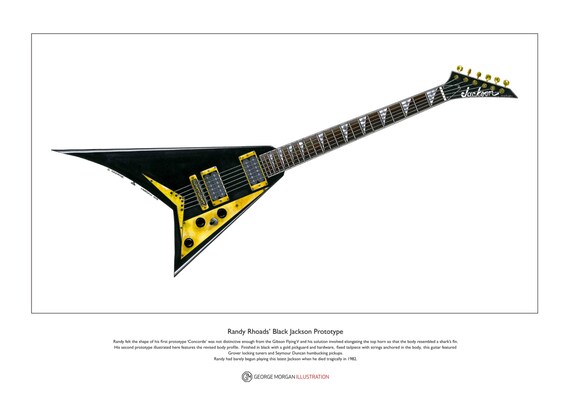Randy Rhoads Black Jackson Prototype Limited Edition Fine Art