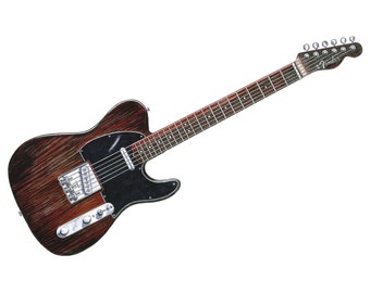 Rosewood Fender Telecaster CANVAS PRINT de George Harrison