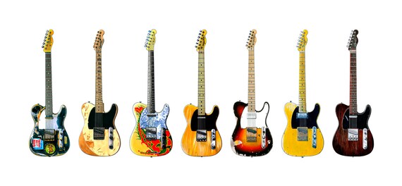 Francis Rossi/'s Fender Telecaster guitar ART POSTER A2 size