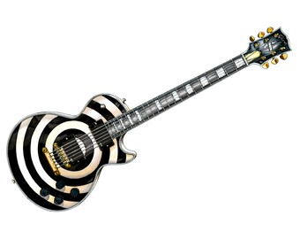 Gibson Les Paul Custom Bullseye CANVAS PRINT de Zakk Wylde