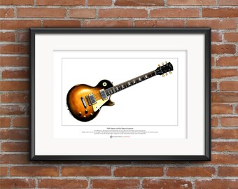 Slash's 1959 Gibson Les Paul Limited Edition Fine Art Print A3 size