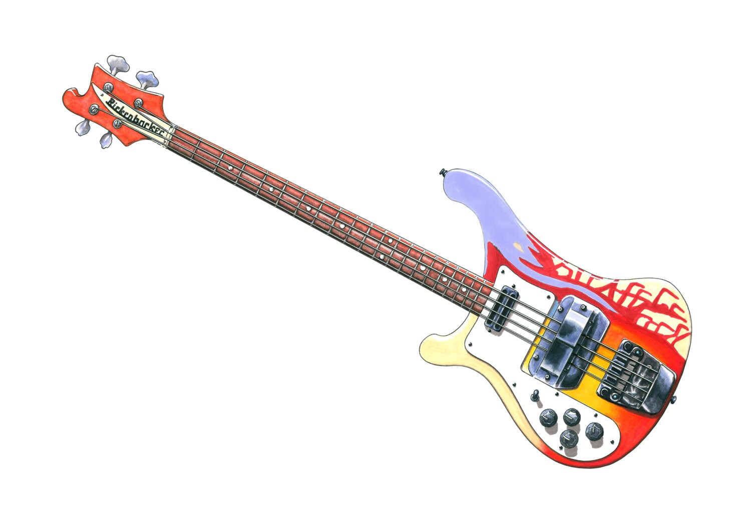 Paul Mccartney s 1964 Rickenbacker 4001S Bass CANVAS PRINT Etsy
