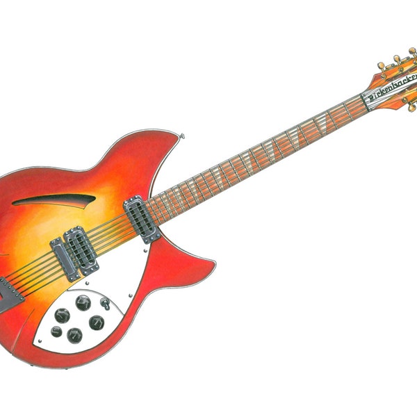 George Harrison's 1964 Rickenbacker 360/12 CANVAS PRINT