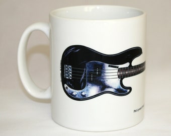 Guitar Mug. Phil Lynott's Fender P Bass illustration.